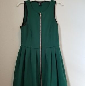 Forever21 Scuba Knit Zippered Fit n Flare Dress